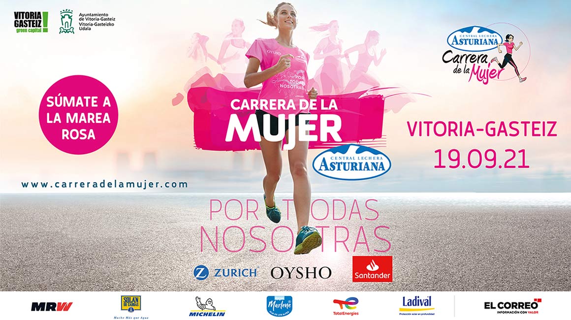 La Marea Rosa vuelve a Vitoria – Gasteiz el 19 de septiembre: ¡Inscripciones abiertas para la Carrera de la Mujer física y virtual!